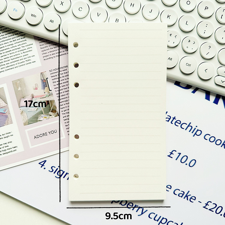 Mega Day M-3 komplet bilježnica s prozirnim PVC omotom, 6 rupa, 45 stranica, mogućnost logotipa