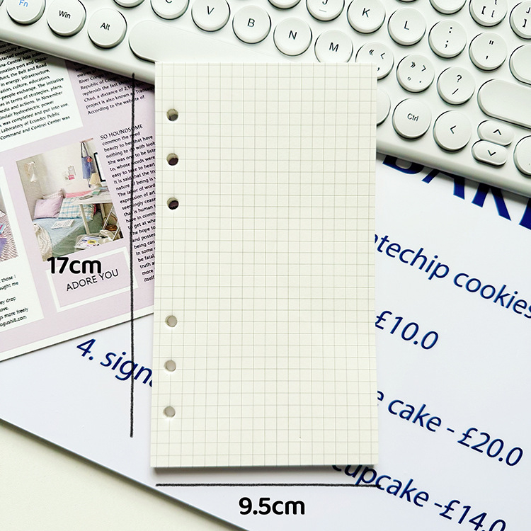 Mega Day M-3 komplet bilježnica s prozirnim PVC omotom, 6 rupa, 45 stranica, mogućnost logotipa