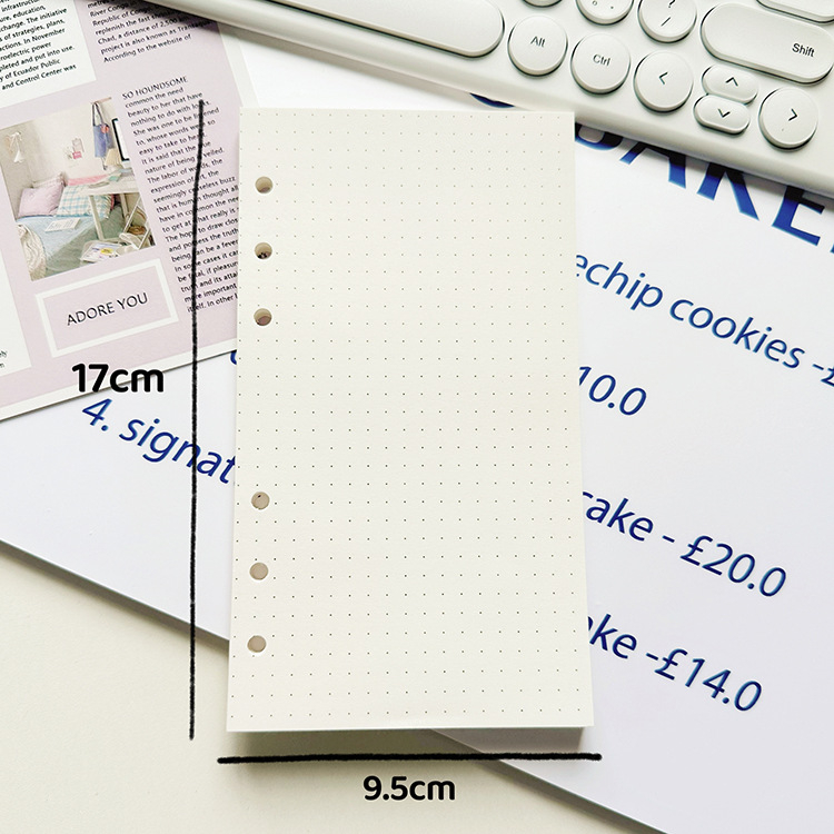 Mega Day M-3 komplet bilježnica s prozirnim PVC omotom, 6 rupa, 45 stranica, mogućnost logotipa