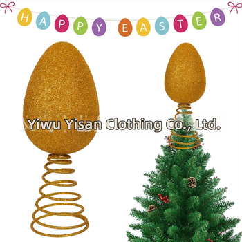 Украса за елха – Пасхален мотив с ивици, върхова украса за коледно дърво, модерен минималистичен стил