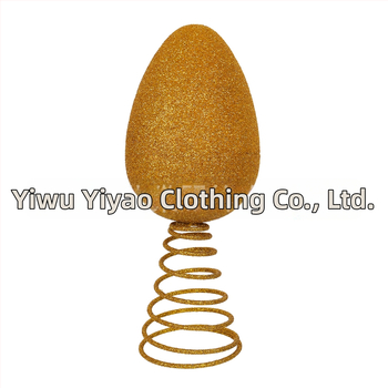 Украса за елха – Пасхален мотив с ивици, върхова украса за коледно дърво, модерен минималистичен стил