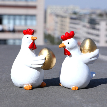 Πασχαλινό διακοσμητικό από ρητίνη: κοτοπουλάκι με χρυσό αυγό στην πλάτη για εσωτερικούς και εξωτερικούς χώρους