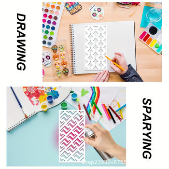 Set šablona za crtanje na zidu, ponovno upotrebljive PET plastične šablone, 20 komada