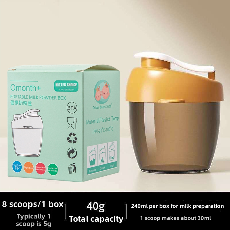 Golden Boy Baby prenosna kutija za mlijeko u prahu za putovanja — jednokratna porcija, hermetički zatvarajući spremnik, prehrambene kvalitete, za novorođenčad do 2 godine