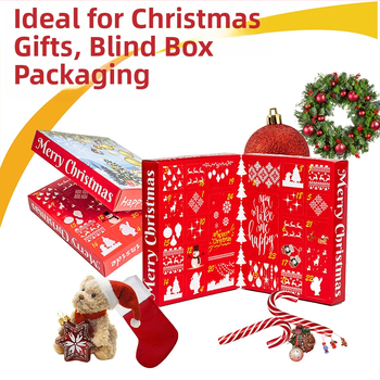 Slijepa kutija sa 24 rupa, kutija u obliku knjige, laminirani karton, crtani stil