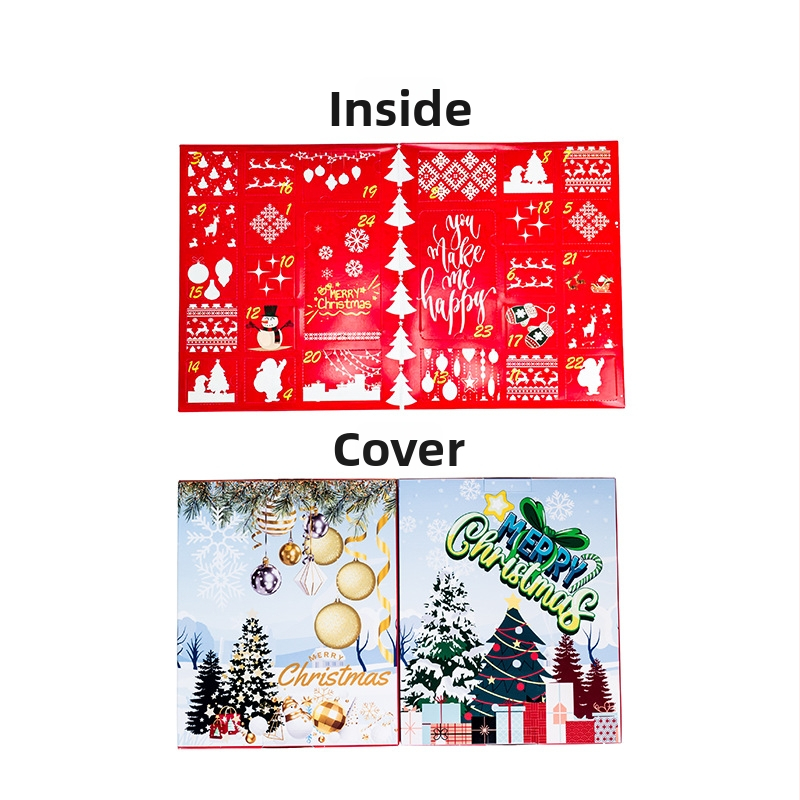 Slijepa kutija sa 24 rupa, kutija u obliku knjige, laminirani karton, crtani stil