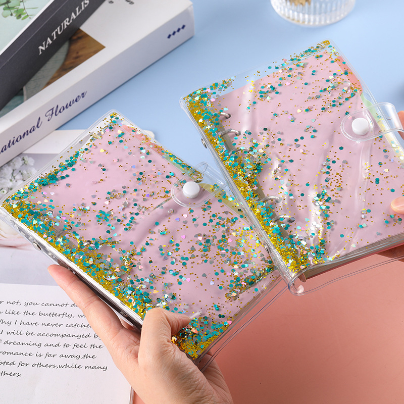 Bilježnica s PVC omotom i šljokicama, s otvorenim listovima, Dowling papir 100 g/m2, 80 stranica