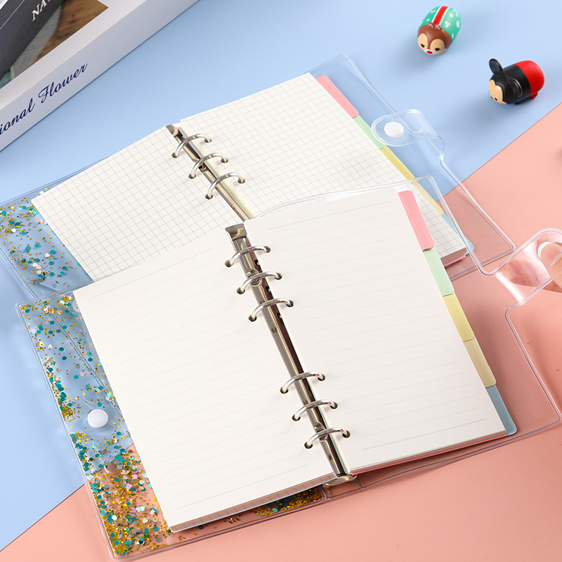 Bilježnica s PVC omotom i šljokicama, s otvorenim listovima, Dowling papir 100 g/m2, 80 stranica