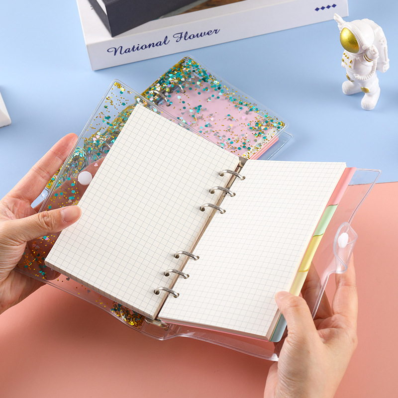 Bilježnica s PVC omotom i šljokicama, s otvorenim listovima, Dowling papir 100 g/m2, 80 stranica