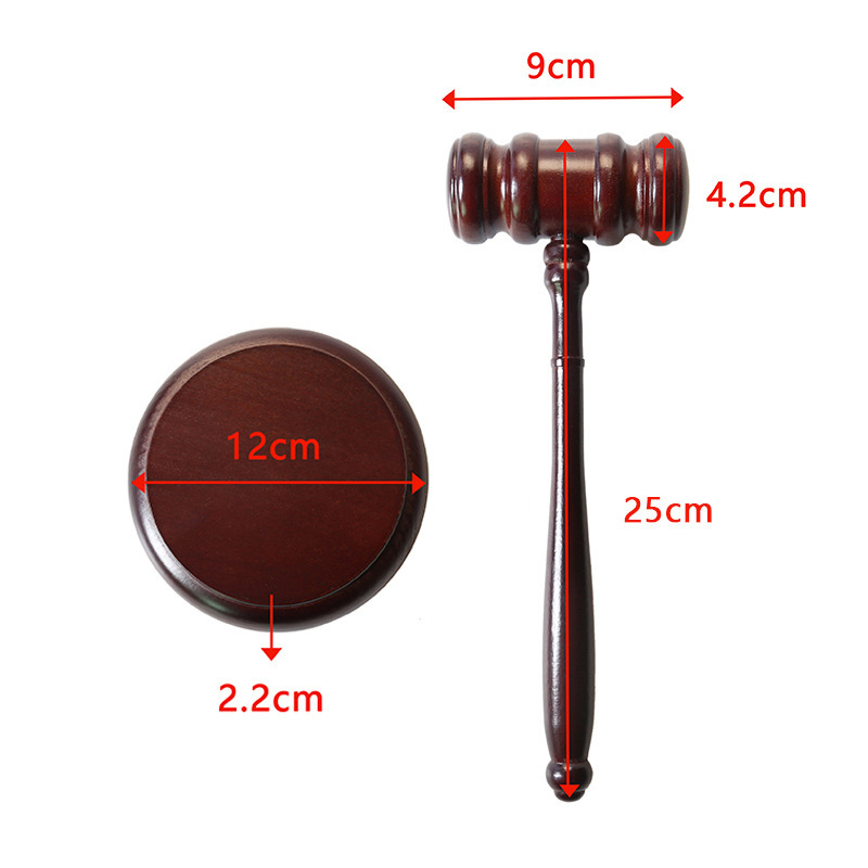 Drveni sudski čekić – sandalovo drvo i ružino drvo, JM marka, moderni minimalistički dizajn