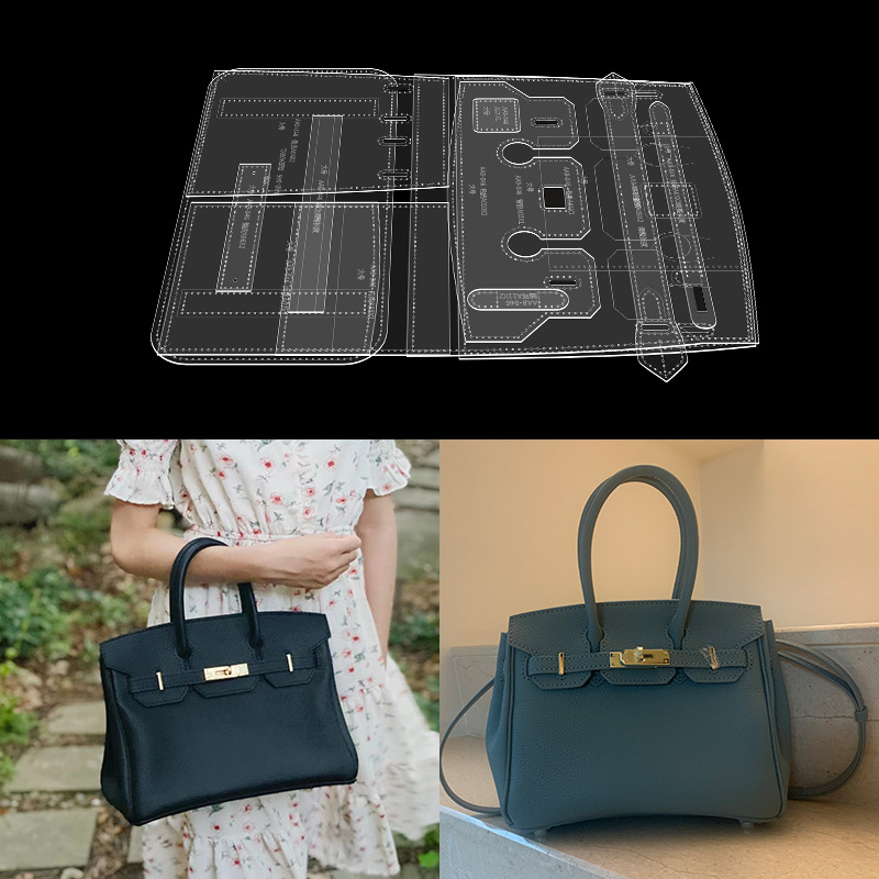 DIY akrilni šablon za izradu uzorka kožne torbe