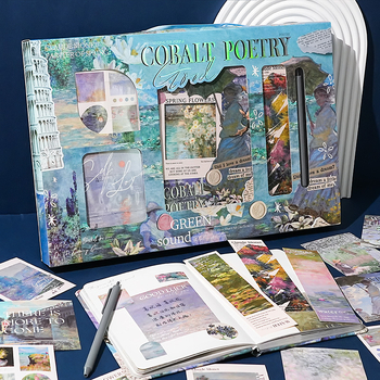 Set jurnal pictură în ulei retro – Model ZN728 • 6 găuri • 80 pagini • Pagini interioare • Personalizare disponibilă