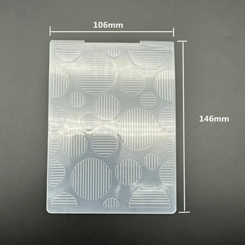 Plastični šablon za embosiranje za DIY papirnate čestitke — kružni prugasti dizajn, više stilova; Materijal: Plastika; Uvoz: Ne; IP dopuštenje: Ne