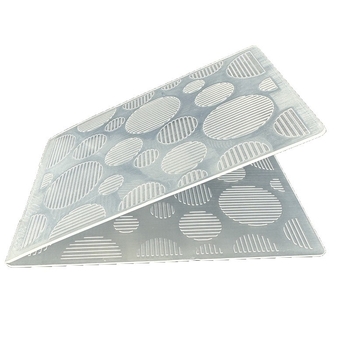 Plastični šablon za embosiranje za DIY papirnate čestitke — kružni prugasti dizajn, više stilova; Materijal: Plastika; Uvoz: Ne; IP dopuštenje: Ne