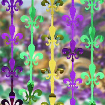 Zavjesa s resama za karneval i Mardi Gras dekoracije | PET materijal | rekvizit za uređenje prostora