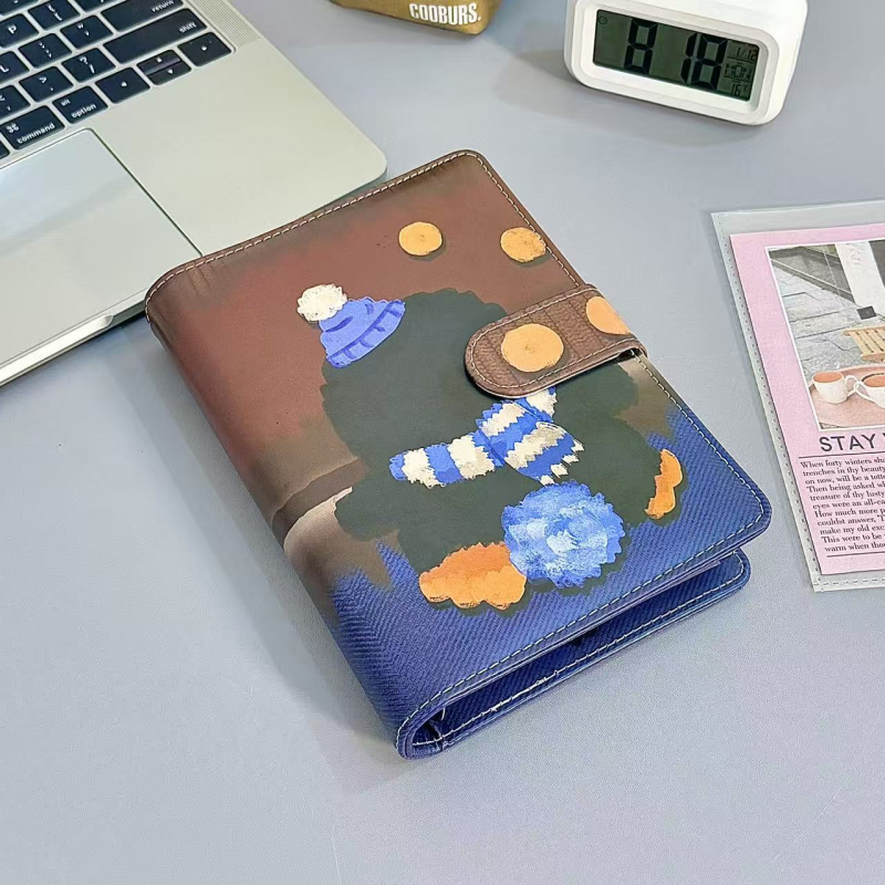 Nova retro briquette stil A6 s mekanim kožnim poveznicama i odvojivim planerom, visok estetski dojam, djevojački studentski planer, odvojivi planer