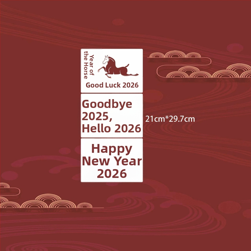 Šablona za crtanje znaka sreće, 2026., PET materijal, po narudžbi, za zidnu umjetnost