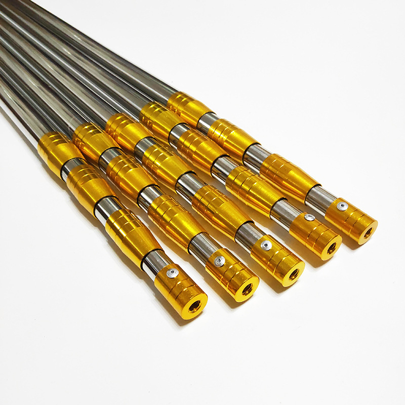 Pole de plasă telescopic din oțel inoxidabil, reglabil pentru poziționare, pentru cules fructe de la înălțime și pescuit, multifuncțional