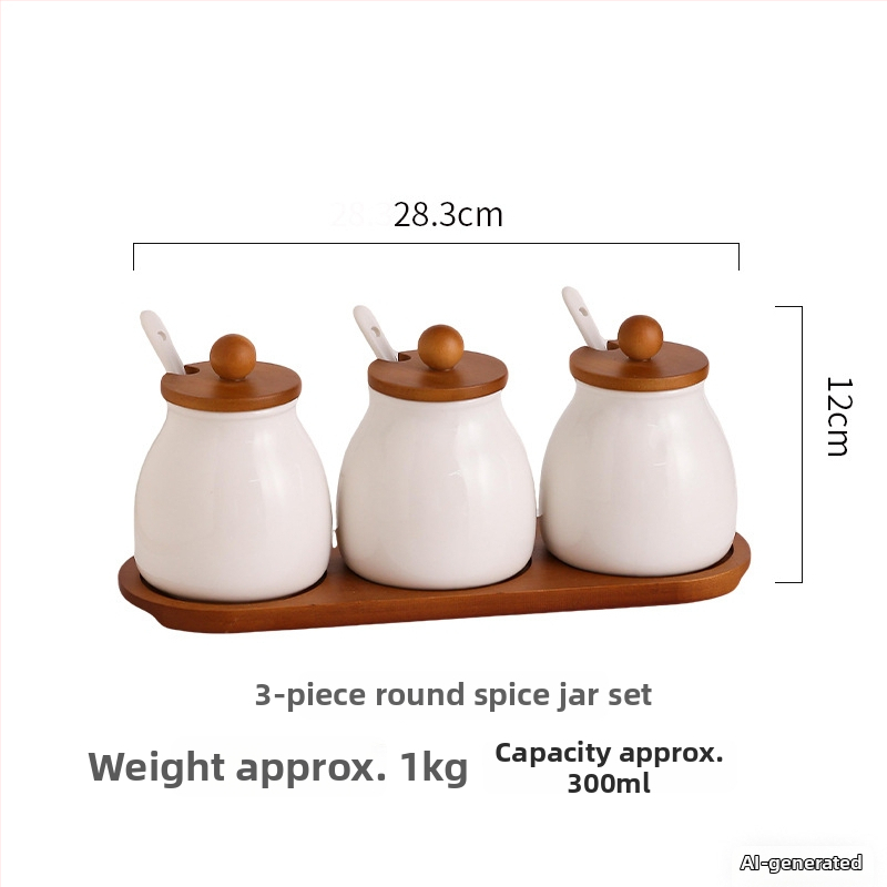 Kerámiából készült fűszerkészlet: sótartó, chili-üveg és edények szilárd fűszerekhez