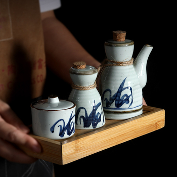 Set posuda za začine Three-point Ceramic – japanski stil, keramički, tekući začini, prilagodljivo