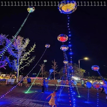 Balon s LED osvjetljenjem; Materijal: aluminijska folija; Vrsta balona: latex balon; Oblik: crtani lik životinje/izvanzemaljac; Marka: druga; IP dozvola: Ne