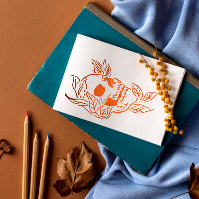 Šablona za crtanje lubanje od PET-a s šupljim dizajnom, DIY grafiti sprej alat (Materijal: PET; Uvoz: Ne; IP odobrenje: Ne)