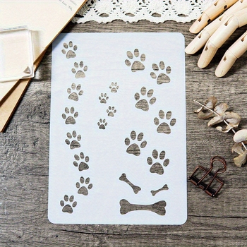 Fei Fan DIY šablona otisaka šapica štenaca i kostiju za scrapbooking, crtanje i presovanje cvijeća — Šifra proizvoda FLY260109Y484, Materijal: PET, IP licenca: Ne
