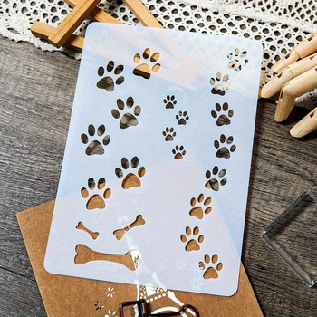 Fei Fan DIY šablona otisaka šapica štenaca i kostiju za scrapbooking, crtanje i presovanje cvijeća — Šifra proizvoda FLY260109Y484, Materijal: PET, IP licenca: Ne