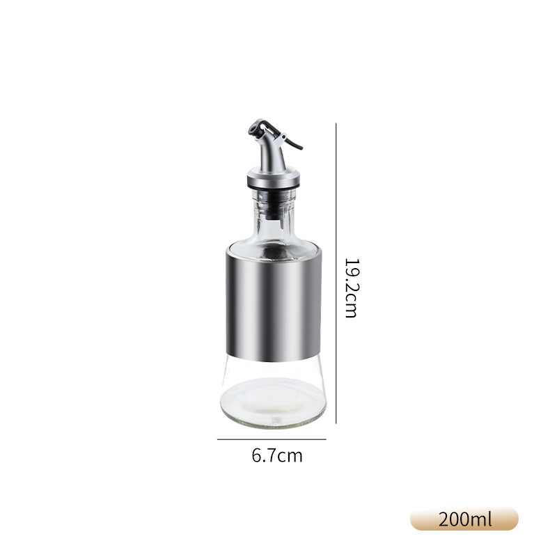 Staklena boca za ulje s otisnutim logom, moderan minimalistički dizajn, premium kvaliteta, lansirano 2023