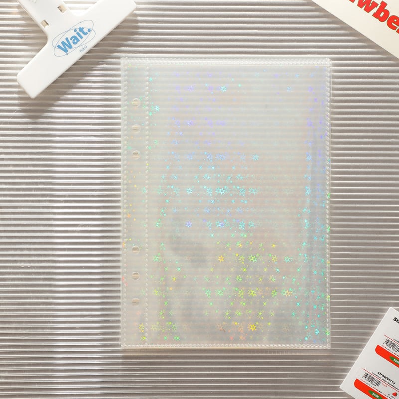 Pagină interioară A5 pentru album cu șase găuri (PP) – 10 coli, material PP, pentru inserții de 3/5/7 inchi