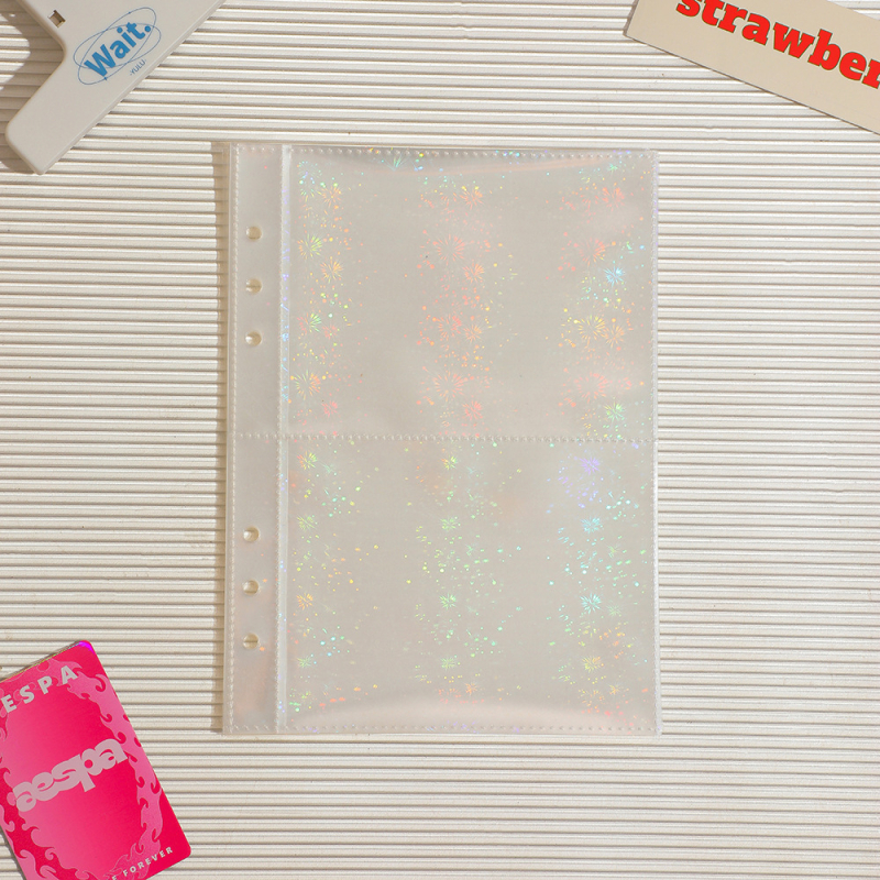 Pagină interioară A5 pentru album cu șase găuri (PP) – 10 coli, material PP, pentru inserții de 3/5/7 inchi