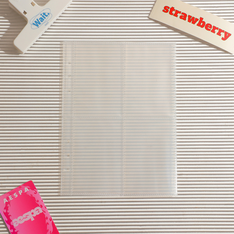 Pagină interioară A5 pentru album cu șase găuri (PP) – 10 coli, material PP, pentru inserții de 3/5/7 inchi