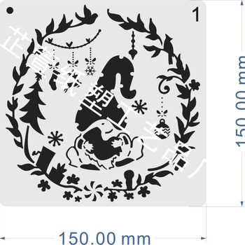 Șablon de pictură decupat de Crăciun - Qixuan, material PET, Nu este importat, autorizare IP: Nu