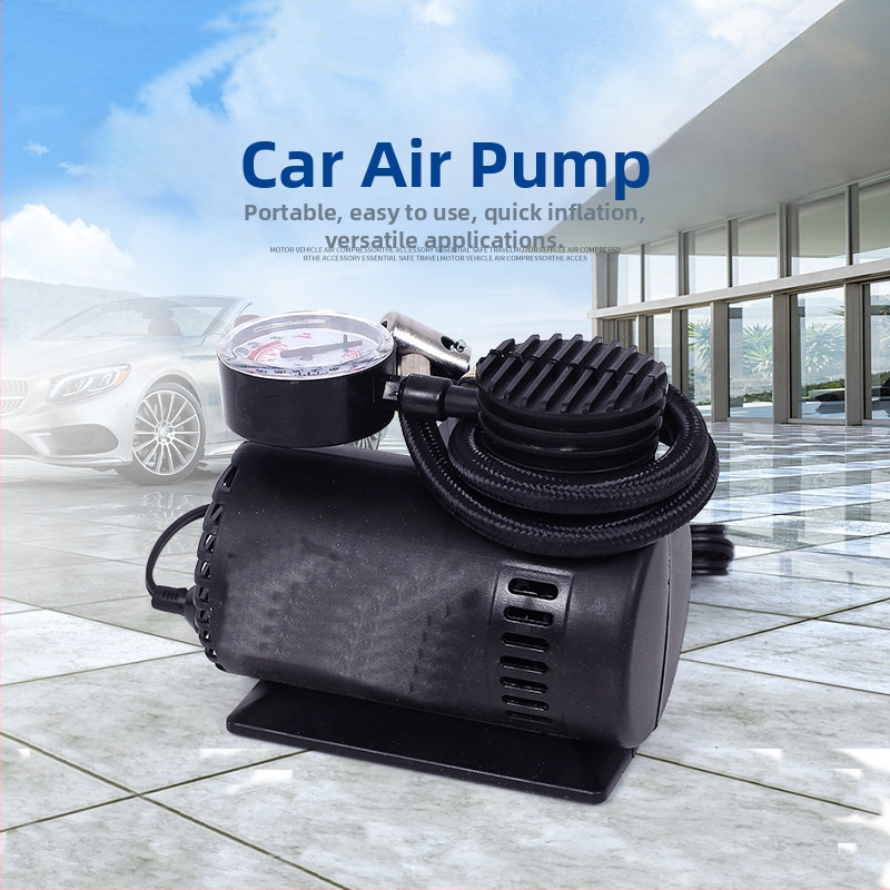 12V συμπιεστής ελαστικών αυτοκινήτου — φορητή ηλεκτρική αντλία, σωλήνας 60 cm, 120W, 70 L/min, 500 g