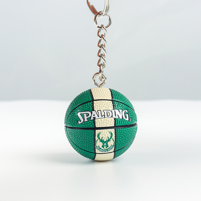Ключодържател за баскетбол — гумен, единична опаковка, фен аксесоари