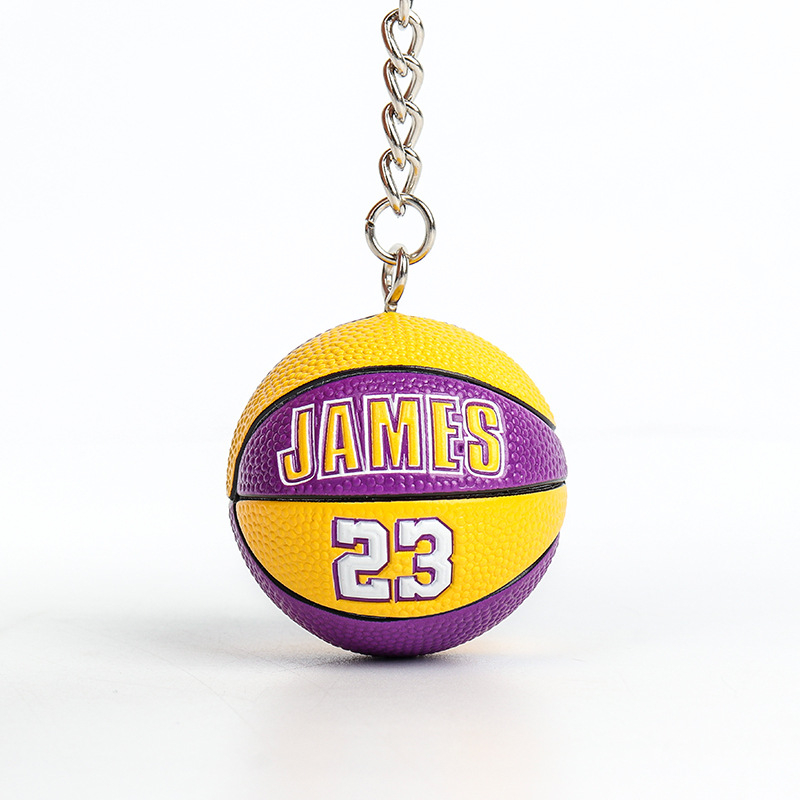 Ключодържател за баскетбол — гумен, единична опаковка, фен аксесоари