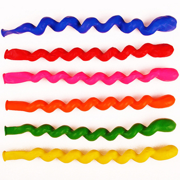 Spiralni lateks balon za ukras, 1.8 g, oblik magične trake, s tiskanim logom
