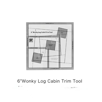 Log Cabin Trim Tool – Șablon din acrilic cu riglă pentru decorarea cabanei și cusut