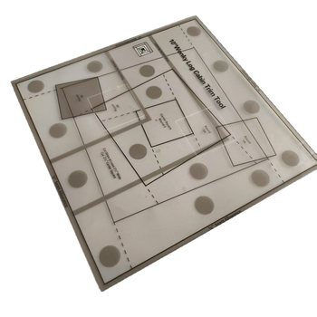 Log Cabin Trim Tool – Șablon din acrilic cu riglă pentru decorarea cabanei și cusut