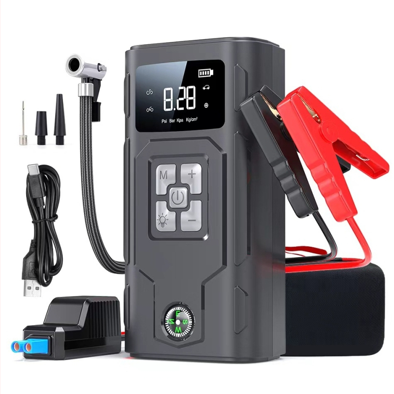 A12 pornire auto cu pompă de aer integrată — 12V, 900A maxim, 120W, afișaj digital, 35 L/min