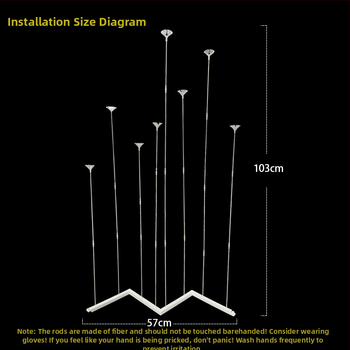 Milai plastična stativa za balone, s sklopivim nosačem, unutarnja upotreba, sportski događaji