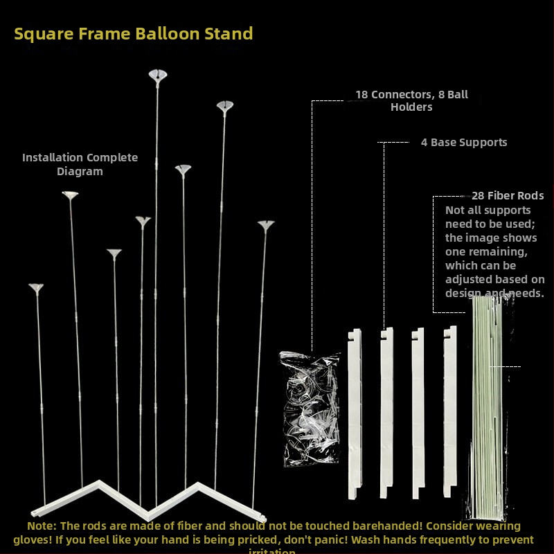 Milai plastična stativa za balone, s sklopivim nosačem, unutarnja upotreba, sportski događaji