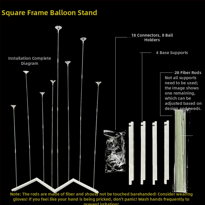 Milai plastična stativa za balone, s sklopivim nosačem, unutarnja upotreba, sportski događaji