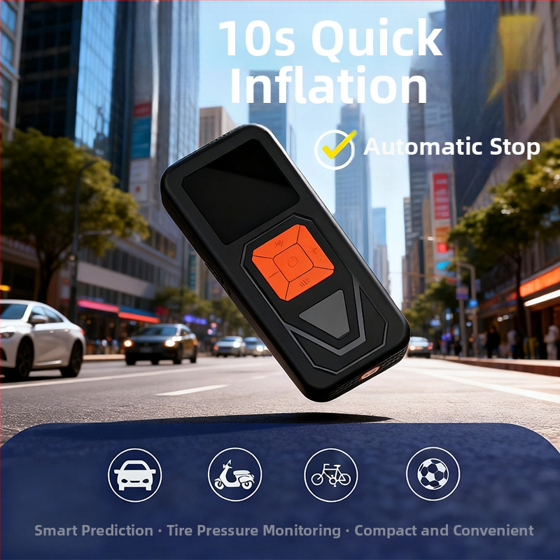 Ασύρματη φορητή αντλία αέρα αυτοκινήτου με ψηφιακή οθόνη, επαναφορτιζόμενη, 12V, 30 L/min, μετρητής πίεσης ελαστικών