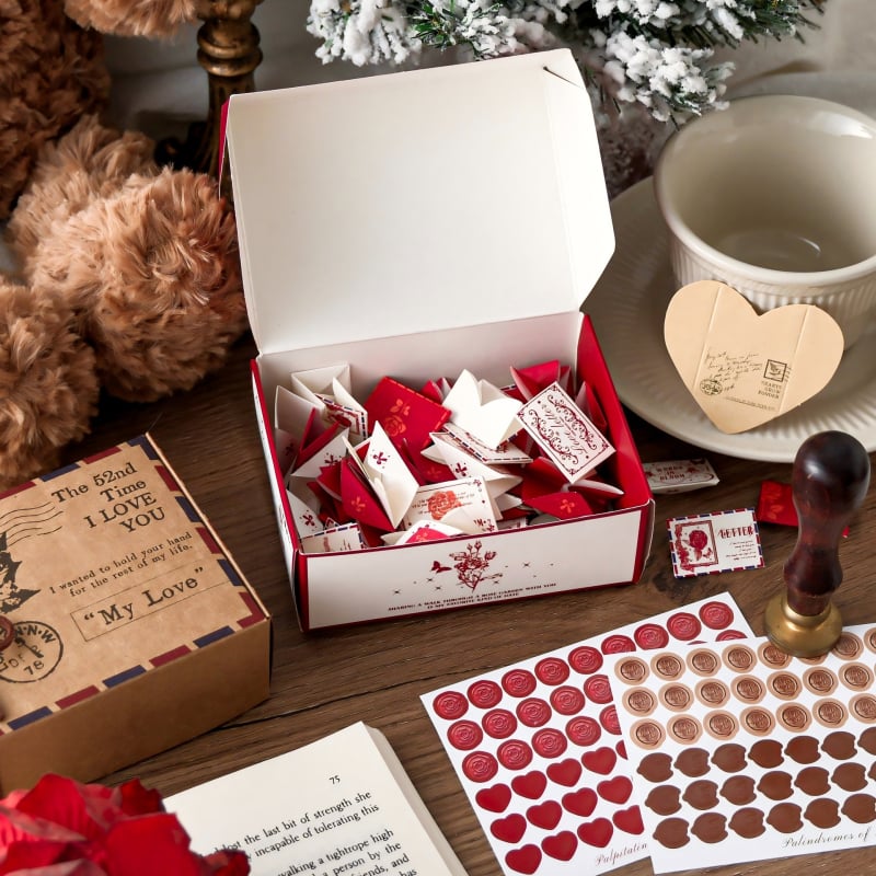 Levélpapír és boríték készlet – papír, kreatív borítéktípus, alkalmas esküvők, születésnapok, Valentin-nap és Anyák napja