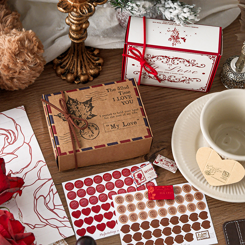 Levélpapír és boríték készlet – papír, kreatív borítéktípus, alkalmas esküvők, születésnapok, Valentin-nap és Anyák napja