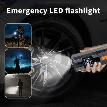 Έξυπνη Ασύρματη Αντλία Αυτοκινήτου με Ψηφιακή Οθόνη και Φωτισμό – 12V, USB τροφοδοσία, ροή αέρα 35 L/min, μετρητής πίεσης ελαστικών