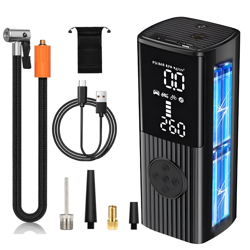 Prijenosna USB napajana automobilska pumpa za zrak, 12V, jednocilindrična, 25 L/min, <80W