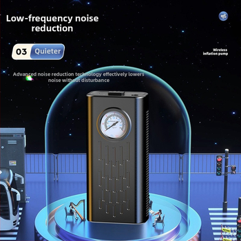 Pompa de aer portabilă pentru mașină, fără fir, cu afișaj indicator, 120 W, 240 V, reîncărcabilă, cablu de alimentare 50 cm, furtun 22 cm, debit de aer 30 L/min