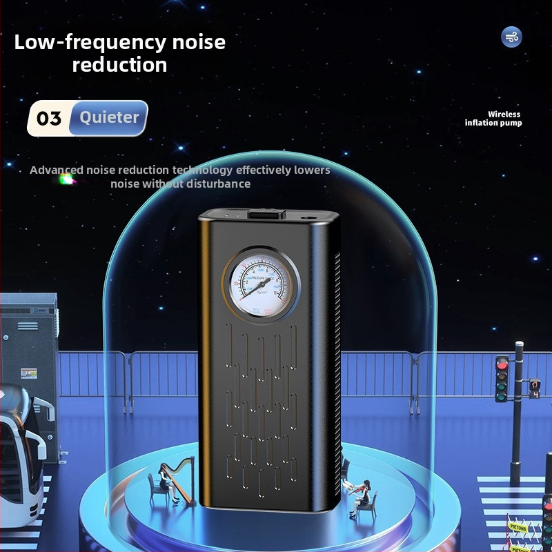 Pompa de aer portabilă pentru mașină, fără fir, cu afișaj indicator, 120 W, 240 V, reîncărcabilă, cablu de alimentare 50 cm, furtun 22 cm, debit de aer 30 L/min